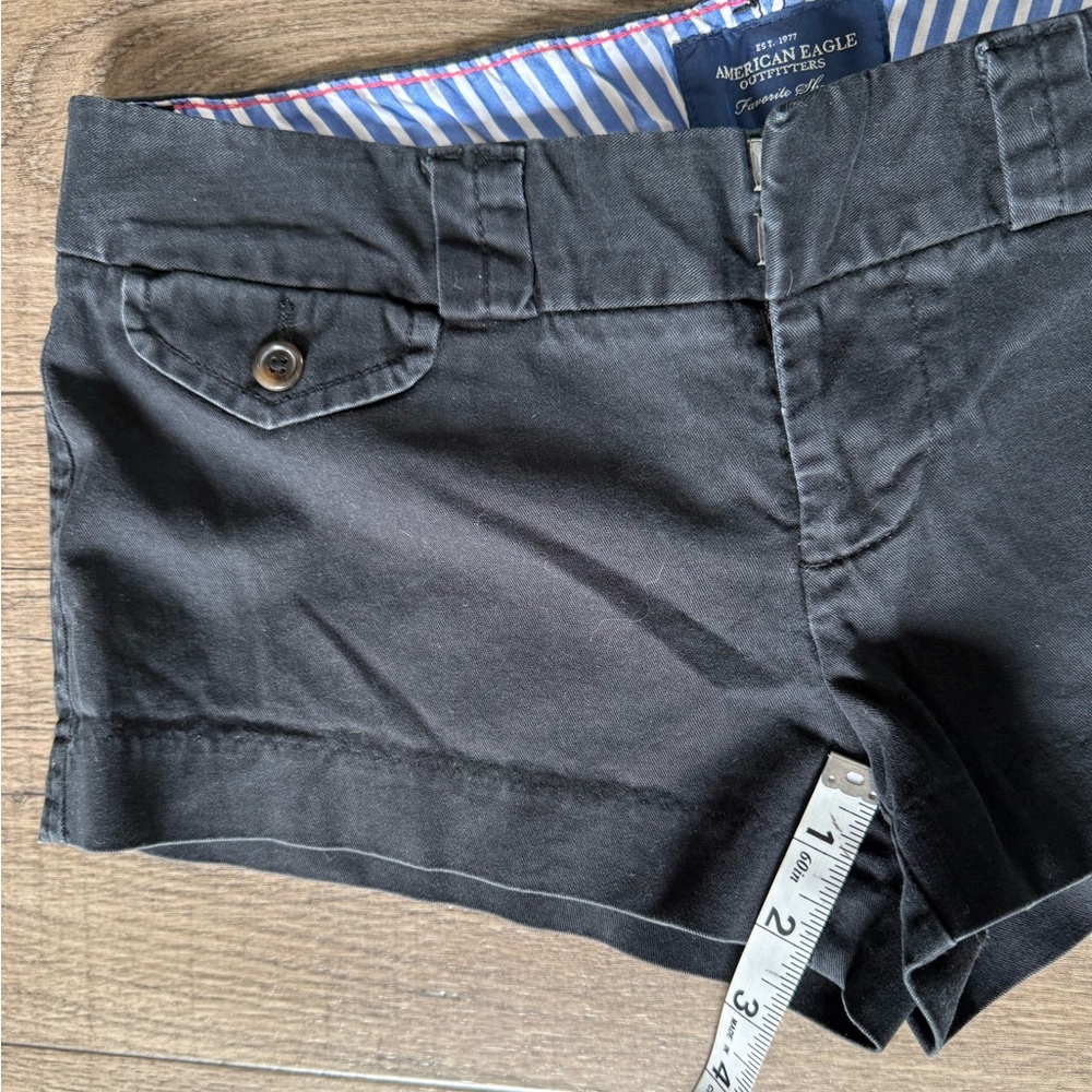 Women’s American Eagle Favorite Short Cotton Black Size 2 - Picture 5 of 9